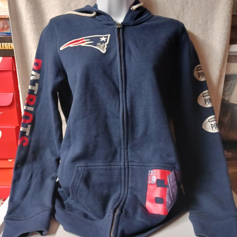 Victoria's Secret Love Pink New England Patriots Hoodie, Medium